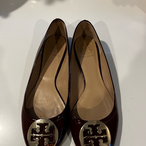 Tory Burch Patent Leather Reva Ballet Flats Size 9.5 B Width - Picture 2 of 8